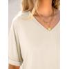 imageANRABESS Womens Oversized T Shirts Short Sleeve V Neck Summer Tops Casual Loose Basic Plain Tee Shirts 2025 Clothes OutfitsLight Apricot
