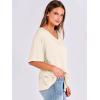 imageANRABESS Womens Oversized T Shirts Short Sleeve V Neck Summer Tops Casual Loose Basic Plain Tee Shirts 2025 Clothes OutfitsLight Apricot