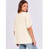imageANRABESS Womens Oversized T Shirts Short Sleeve V Neck Summer Tops Casual Loose Basic Plain Tee Shirts 2025 Clothes OutfitsLight Apricot