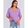 imageANRABESS Womens Oversized T Shirts Short Sleeve V Neck Summer Tops Casual Loose Basic Plain Tee Shirts 2025 Clothes OutfitsLilac