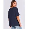 imageANRABESS Womens Oversized T Shirts Short Sleeve V Neck Summer Tops Casual Loose Basic Plain Tee Shirts 2025 Clothes OutfitsNavy