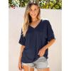 imageANRABESS Womens Oversized T Shirts Short Sleeve V Neck Summer Tops Casual Loose Basic Plain Tee Shirts 2025 Clothes OutfitsNavy