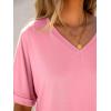 imageANRABESS Womens Oversized T Shirts Short Sleeve V Neck Summer Tops Casual Loose Basic Plain Tee Shirts 2025 Clothes OutfitsPink