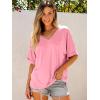 imageANRABESS Womens Oversized T Shirts Short Sleeve V Neck Summer Tops Casual Loose Basic Plain Tee Shirts 2025 Clothes OutfitsPink