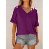 imageANRABESS Womens Oversized T Shirts Short Sleeve V Neck Summer Tops Casual Loose Basic Plain Tee Shirts 2025 Clothes OutfitsPurple