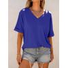 imageANRABESS Womens Oversized T Shirts Short Sleeve V Neck Summer Tops Casual Loose Basic Plain Tee Shirts 2025 Clothes OutfitsRoyal Blue