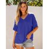 imageANRABESS Womens Oversized T Shirts Short Sleeve V Neck Summer Tops Casual Loose Basic Plain Tee Shirts 2025 Clothes OutfitsRoyal Blue