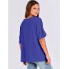 imageANRABESS Womens Oversized T Shirts Short Sleeve V Neck Summer Tops Casual Loose Basic Plain Tee Shirts 2025 Clothes OutfitsRoyal Blue