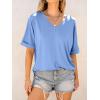 imageANRABESS Womens Oversized T Shirts Short Sleeve V Neck Summer Tops Casual Loose Basic Plain Tee Shirts 2025 Clothes OutfitsSky