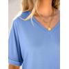 imageANRABESS Womens Oversized T Shirts Short Sleeve V Neck Summer Tops Casual Loose Basic Plain Tee Shirts 2025 Clothes OutfitsSky