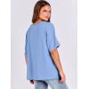imageANRABESS Womens Oversized T Shirts Short Sleeve V Neck Summer Tops Casual Loose Basic Plain Tee Shirts 2025 Clothes OutfitsSky