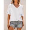 imageANRABESS Womens Oversized T Shirts Short Sleeve V Neck Summer Tops Casual Loose Basic Plain Tee Shirts 2025 Clothes OutfitsWhite