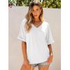 imageANRABESS Womens Oversized T Shirts Short Sleeve V Neck Summer Tops Casual Loose Basic Plain Tee Shirts 2025 Clothes OutfitsWhite