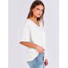 imageANRABESS Womens Oversized T Shirts Short Sleeve V Neck Summer Tops Casual Loose Basic Plain Tee Shirts 2025 Clothes OutfitsWhite