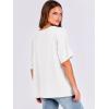 imageANRABESS Womens Oversized T Shirts Short Sleeve V Neck Summer Tops Casual Loose Basic Plain Tee Shirts 2025 Clothes OutfitsWhite