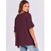 imageANRABESS Womens Oversized T Shirts Short Sleeve V Neck Summer Tops Casual Loose Basic Plain Tee Shirts 2025 Clothes OutfitsWine
