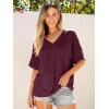 imageANRABESS Womens Oversized T Shirts Short Sleeve V Neck Summer Tops Casual Loose Basic Plain Tee Shirts 2025 Clothes OutfitsWine