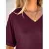 imageANRABESS Womens Oversized T Shirts Short Sleeve V Neck Summer Tops Casual Loose Basic Plain Tee Shirts 2025 Clothes OutfitsWine
