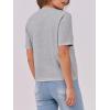 imageANRABESS Womens Short Sleeve Cardigan Sweaters Summer Casual Crew Neck Knit Striped Button Down Cropped Dressy Blouses TopsGrey
