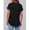 imageANRABESS Womens Short Sleeve Henley Tops V Neck Dressy Casual Loose Fit Shirts Summer Flowy Blouses 2025 Trendy ClothesBlack