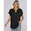 imageANRABESS Womens Short Sleeve Henley Tops V Neck Dressy Casual Loose Fit Shirts Summer Flowy Blouses 2025 Trendy ClothesBlack