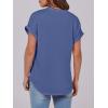 imageANRABESS Womens Short Sleeve Henley Tops V Neck Dressy Casual Loose Fit Shirts Summer Flowy Blouses 2025 Trendy ClothesBlue