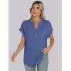 imageANRABESS Womens Short Sleeve Henley Tops V Neck Dressy Casual Loose Fit Shirts Summer Flowy Blouses 2025 Trendy ClothesBlue