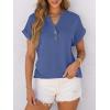 imageANRABESS Womens Short Sleeve Henley Tops V Neck Dressy Casual Loose Fit Shirts Summer Flowy Blouses 2025 Trendy ClothesBlue