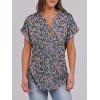 imageANRABESS Womens Short Sleeve Henley Tops V Neck Dressy Casual Loose Fit Shirts Summer Flowy Blouses 2025 Trendy ClothesBlue Purple Floral