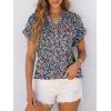 imageANRABESS Womens Short Sleeve Henley Tops V Neck Dressy Casual Loose Fit Shirts Summer Flowy Blouses 2025 Trendy ClothesBlue Purple Floral