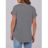 imageANRABESS Womens Short Sleeve Henley Tops V Neck Dressy Casual Loose Fit Shirts Summer Flowy Blouses 2025 Trendy ClothesGrey