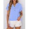 imageANRABESS Womens Short Sleeve Henley Tops V Neck Dressy Casual Loose Fit Shirts Summer Flowy Blouses 2025 Trendy ClothesLight Blue