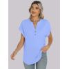 imageANRABESS Womens Short Sleeve Henley Tops V Neck Dressy Casual Loose Fit Shirts Summer Flowy Blouses 2025 Trendy ClothesLight Blue