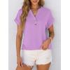 imageANRABESS Womens Short Sleeve Henley Tops V Neck Dressy Casual Loose Fit Shirts Summer Flowy Blouses 2025 Trendy ClothesLight Purple