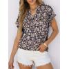 imageANRABESS Womens Short Sleeve Henley Tops V Neck Dressy Casual Loose Fit Shirts Summer Flowy Blouses 2025 Trendy ClothesNavy Blue Pink Floral