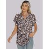 imageANRABESS Womens Short Sleeve Henley Tops V Neck Dressy Casual Loose Fit Shirts Summer Flowy Blouses 2025 Trendy ClothesNavy Blue Pink Floral