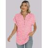 imageANRABESS Womens Short Sleeve Henley Tops V Neck Dressy Casual Loose Fit Shirts Summer Flowy Blouses 2025 Trendy ClothesPink White Floral