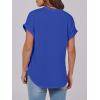 imageANRABESS Womens Short Sleeve Henley Tops V Neck Dressy Casual Loose Fit Shirts Summer Flowy Blouses 2025 Trendy ClothesRoyal Blue