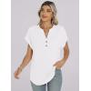 imageANRABESS Womens Short Sleeve Henley Tops V Neck Dressy Casual Loose Fit Shirts Summer Flowy Blouses 2025 Trendy ClothesWhite