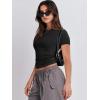 imageANRABESS Womens Short Sleeve Summer T Shirts Crew Neck Slim Fit Basic Tees 2025 Crop Tops Y2k Clothes OutfitsBlack