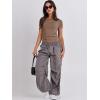 imageANRABESS Womens Short Sleeve Summer T Shirts Crew Neck Slim Fit Basic Tees 2025 Crop Tops Y2k Clothes OutfitsBrown