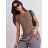 imageANRABESS Womens Short Sleeve Summer T Shirts Crew Neck Slim Fit Basic Tees 2025 Crop Tops Y2k Clothes OutfitsBrown