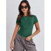 imageANRABESS Womens Short Sleeve Summer T Shirts Crew Neck Slim Fit Basic Tees 2025 Crop Tops Y2k Clothes OutfitsForest