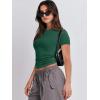 imageANRABESS Womens Short Sleeve Summer T Shirts Crew Neck Slim Fit Basic Tees 2025 Crop Tops Y2k Clothes OutfitsForest
