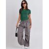 imageANRABESS Womens Short Sleeve Summer T Shirts Crew Neck Slim Fit Basic Tees 2025 Crop Tops Y2k Clothes OutfitsForest