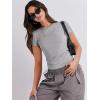 imageANRABESS Womens Short Sleeve Summer T Shirts Crew Neck Slim Fit Basic Tees 2025 Crop Tops Y2k Clothes OutfitsGrey