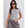 imageANRABESS Womens Short Sleeve Summer T Shirts Crew Neck Slim Fit Basic Tees 2025 Crop Tops Y2k Clothes OutfitsGrey
