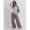 imageANRABESS Womens Short Sleeve Summer T Shirts Crew Neck Slim Fit Basic Tees 2025 Crop Tops Y2k Clothes OutfitsHaze Blue