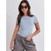imageANRABESS Womens Short Sleeve Summer T Shirts Crew Neck Slim Fit Basic Tees 2025 Crop Tops Y2k Clothes OutfitsHaze Blue