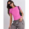 imageANRABESS Womens Short Sleeve Summer T Shirts Crew Neck Slim Fit Basic Tees 2025 Crop Tops Y2k Clothes OutfitsHot Pink
